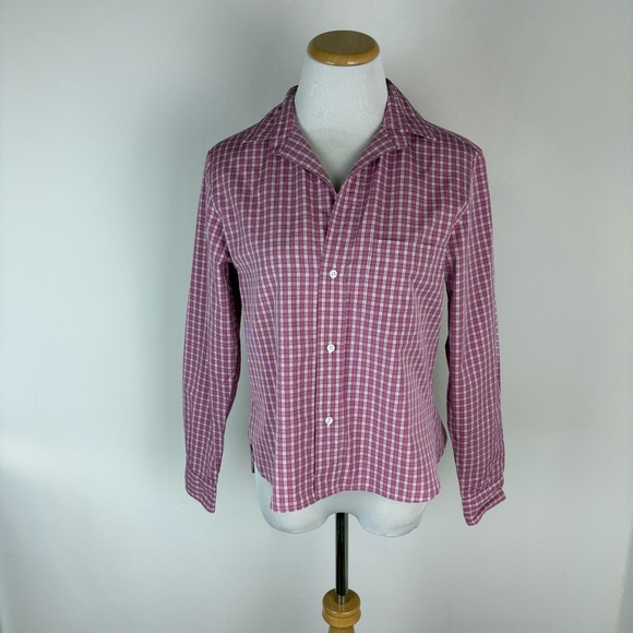 Frank & Eileen SILVIO Untuckable Button-Up Shirt Pink Size XS - Picture 1 of 9